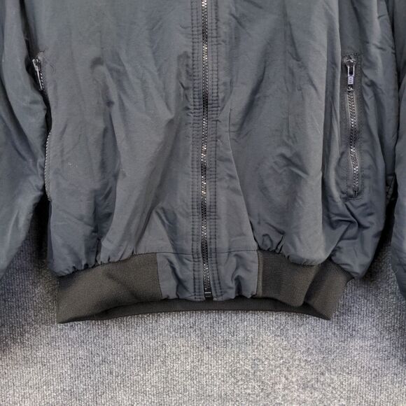 Holloway Men's Chevrolet Windbreaker Jacket Medium Black Polyester Vintage - Picture 3 of 14